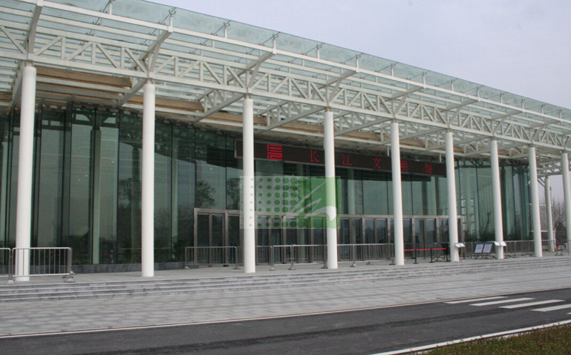 武汉长江文明博物馆采用海美诺灰色方格纹橡胶地板